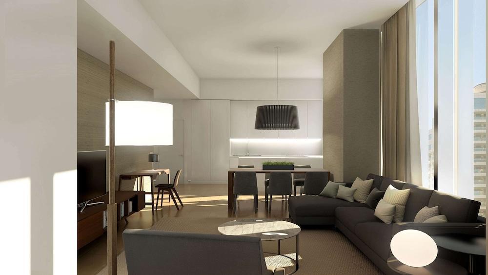 Aleph Doha Residences, Curio Collection By Hilton Zewnętrze zdjęcie Interior of a typical apartment